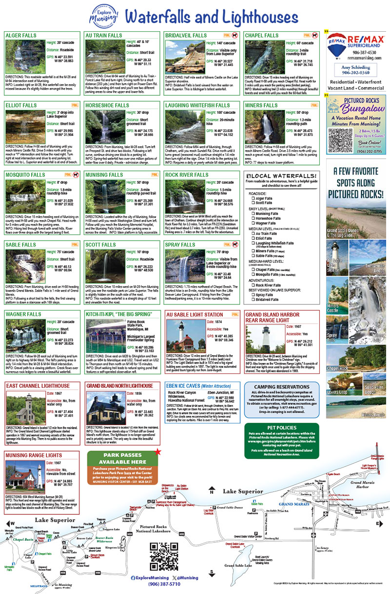 Explore Munising map back